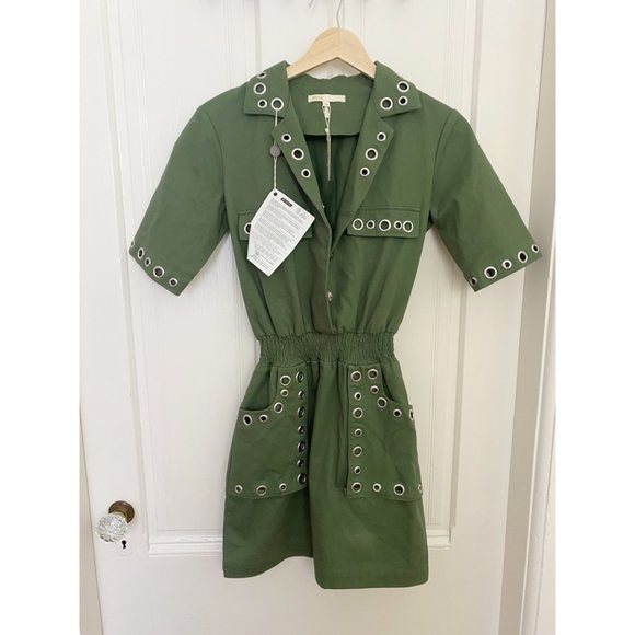 Maje Dresses & Skirts - NWT Maje Kaki Green Mini Dress Military Utility